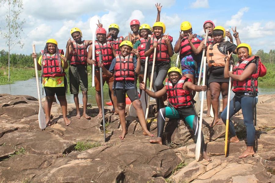 White Water rafting in Jinja with Amakula African Safaz along the Nile and through Jinja given the option to select an easy or difficult route