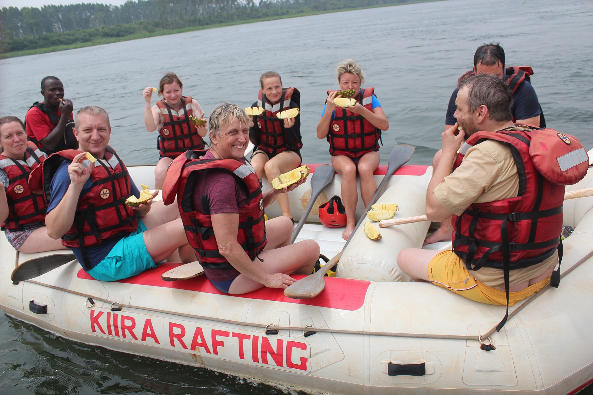 White Water rafting in Jinja with Amakula African Safaz along the Nile and through Jinja given the option to select an easy or difficult route