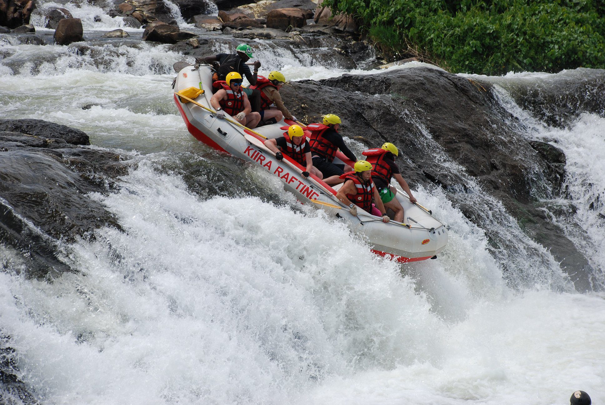 White Water rafting in Jinja with Amakula African Safaz along the Nile and through Jinja given the option to select an easy or difficult route