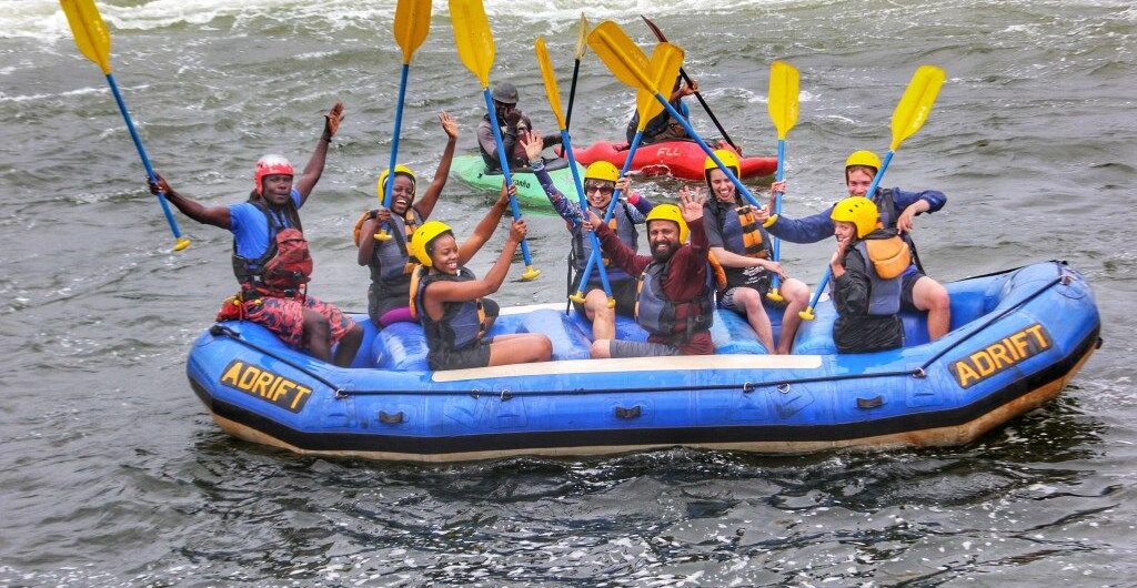 White Water rafting in Jinja with Amakula African Safaris along the Nile and through Jinja given the option to select an easy or difficult route