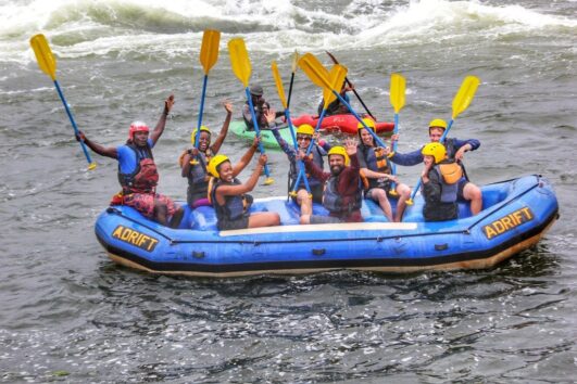 White Water rafting in Jinja with Amakula African Safaris along the Nile and through Jinja given the option to select an easy or difficult route