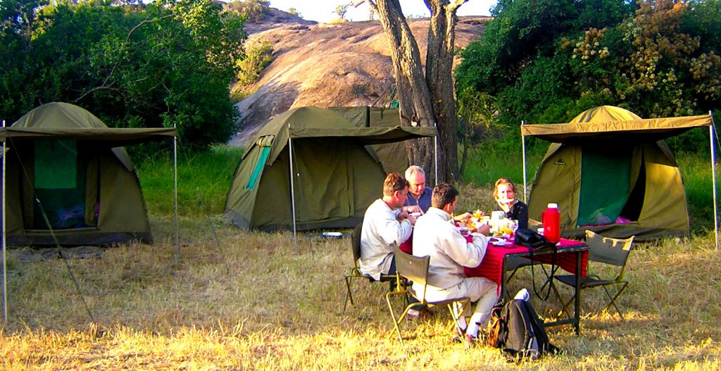 Exciting Camping Safaris in Uganda: Uganda Camping Safaris let travelers stay overnight in the wild areas of national parks among the animals.