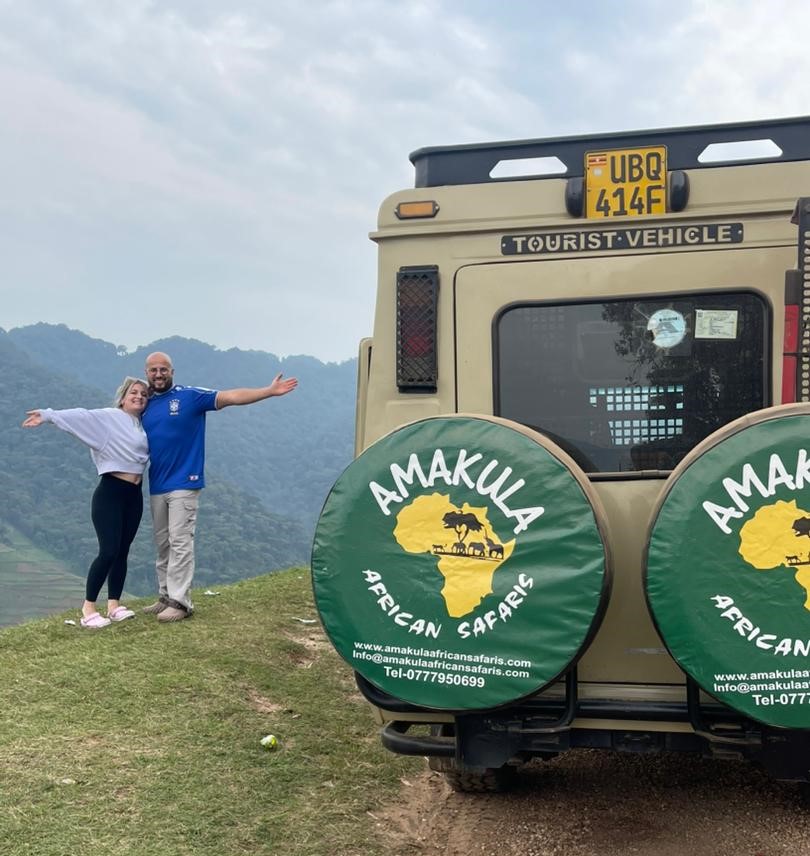 Our guests are smiling before checking in to Bwindi for gorillas